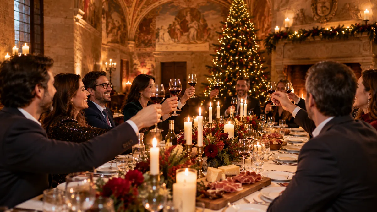 Cena di Natale aziendale a Parma in un castello del Ducato